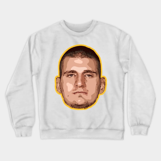 Nikola Jokic Denver Nuggets Crewneck Sweatshirt by Playful Creatives